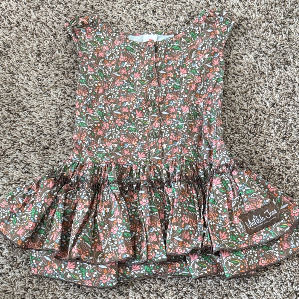 Matilda Jane Floral Kids Dress - Pink and Green